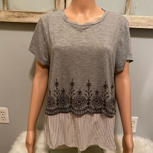 Xhilaration blouse with Embroidery